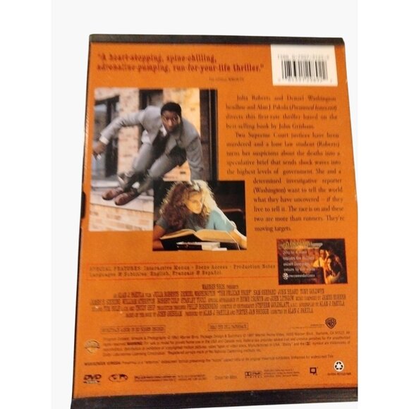 The Pelican Brief DVD Movie Julia Roberts Denzel Washington - Picture 2 of 5